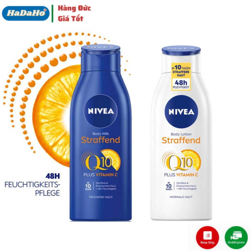 ( New 2021) Dưỡng thể Nivea Q10 Dành cho da khô, Dưỡng thể thoàn thân, Dưỡng thể Nivea toàn thân Q10 400ml, cho làn da sáng mịn, hổ trợ tái tạo tế bào, chống lão hóa da, hiệu ngay sau 2 tuần sử dụng, xách tay Đức