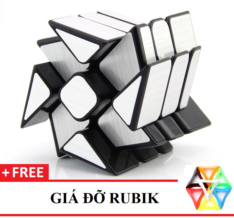 ⚡⚡ [HOT SALE] Đồ chơi giáo dục Rubik DẠNG BIẾN THỂ côi xay gió FN05375B - Quay Tốc Độ Trơn Mượt Bẻ Góc Tốt [BẠC] - TẶNG 1 GIÁ ĐỠ RUBIK FUNO