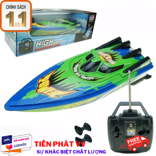 ( Trò Chơi ) Ca Nô Điều Khiển Từ Xa chạy dưới nước Racing Boat ( giao màu ngẩu nhiên )