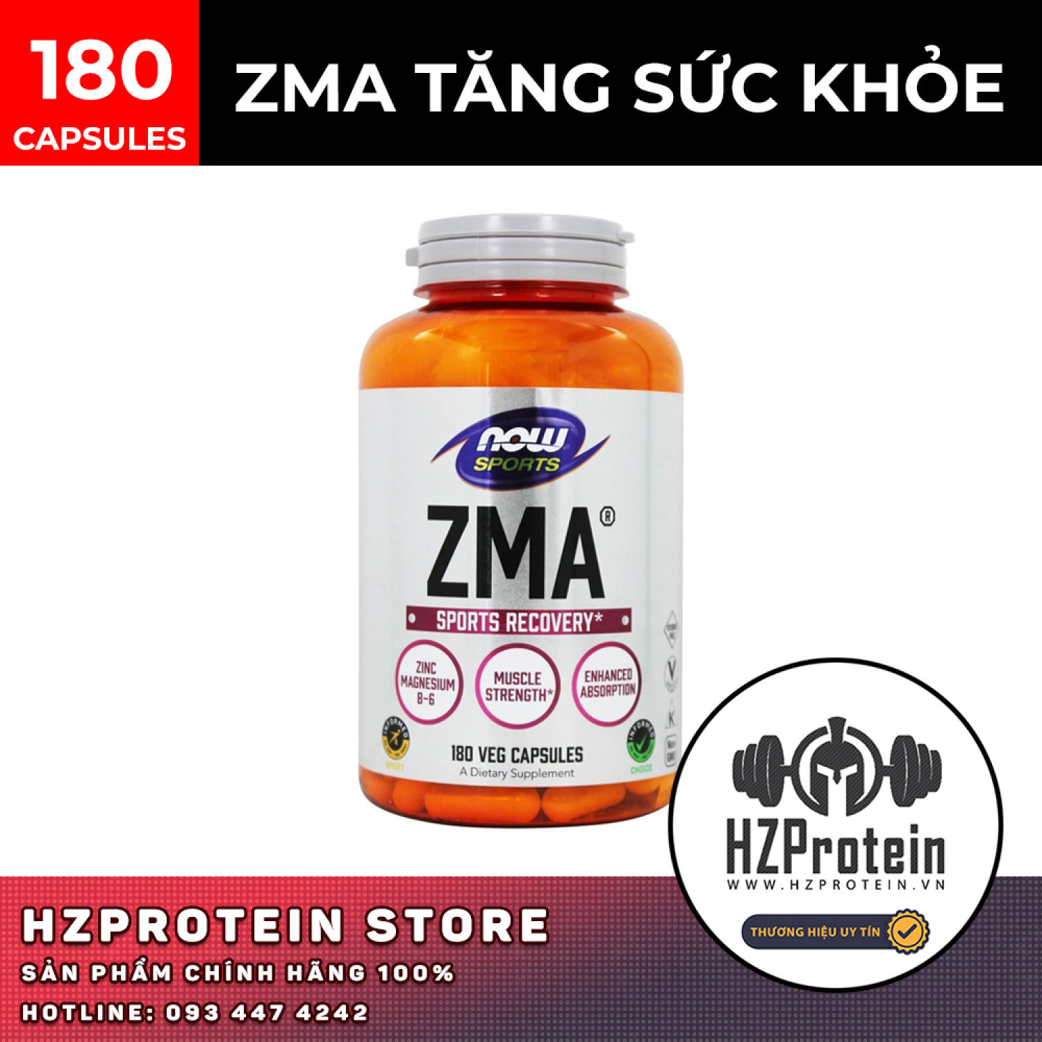 Viên Now ZMA - Bổ sung Vitamin và Khoáng chất hỗ trợ giấc ngủ và phục hồi
