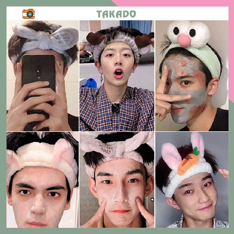 Băng Đô Nam, Nữ Rửa Mặt Tai Mèo Dễ Thương Cute Phong Cách Hàn Quốc Hot Trend 2021