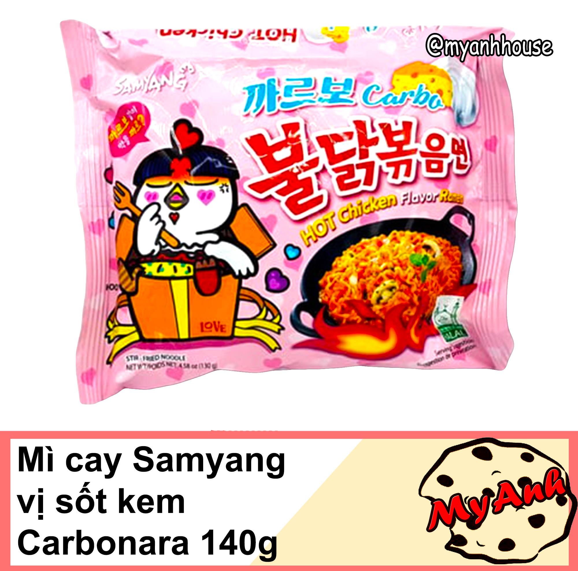 MÌ CAY SAMYANG VỊ SỐT KEM CARBONARA 140G DATE 28/2/2021