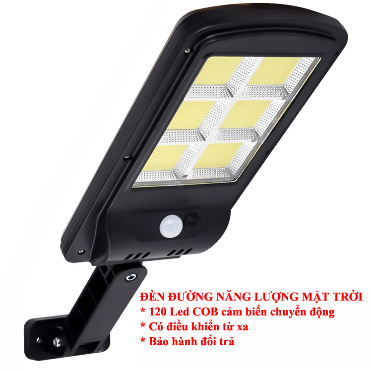 Đèn đường năng lượng mặt trời cảm biến thông minh 60W có điều khiển