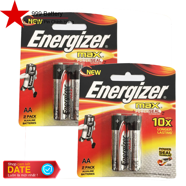 Combo 2 vỉ pin AA Energizer Alkaline pin tiểu chính hãng