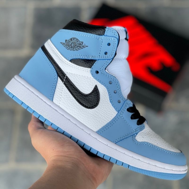 Giày sneaker jd1 high og university blue bản xịn d&p hàng siêu cấp