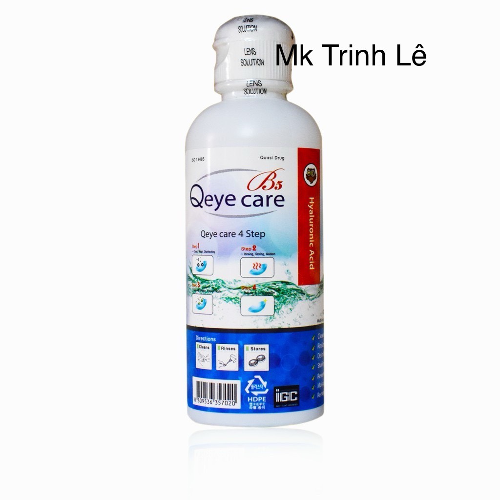 [HCM]Nước ngâm lens Qeye Care B5 140ml- dung dịch ngâm rửa kính áp tròng chính hãng Hàn Quốc.