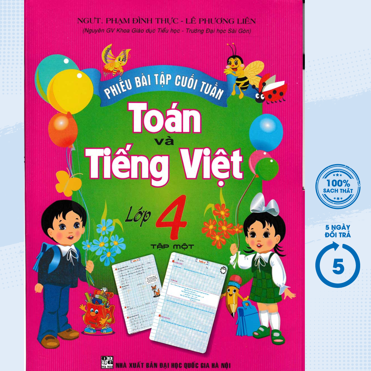 Sách - Phiếu Bài Tập Cuối Tuần Toán - Tiếng Việt Lớp 4 Tập 1 (HA) - Newshop