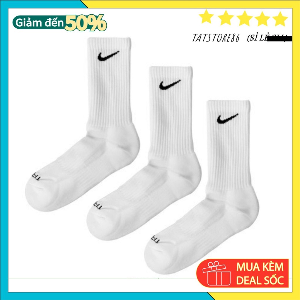 Tất cổ cao -Tất thể thao nam nữ Vớ Nữ Cao Cổ Tất nam Vớ đá banh Tất Niike drifit Tt52