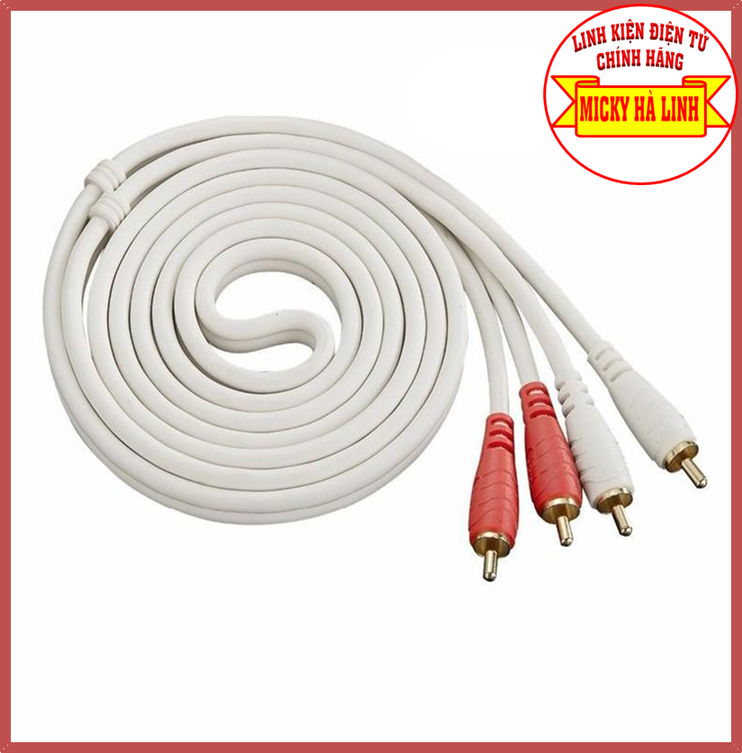 Dây cáp loa av 4 đầu bông sen dài 1.8m/3m/5m/10m/15m/20m loại tốt