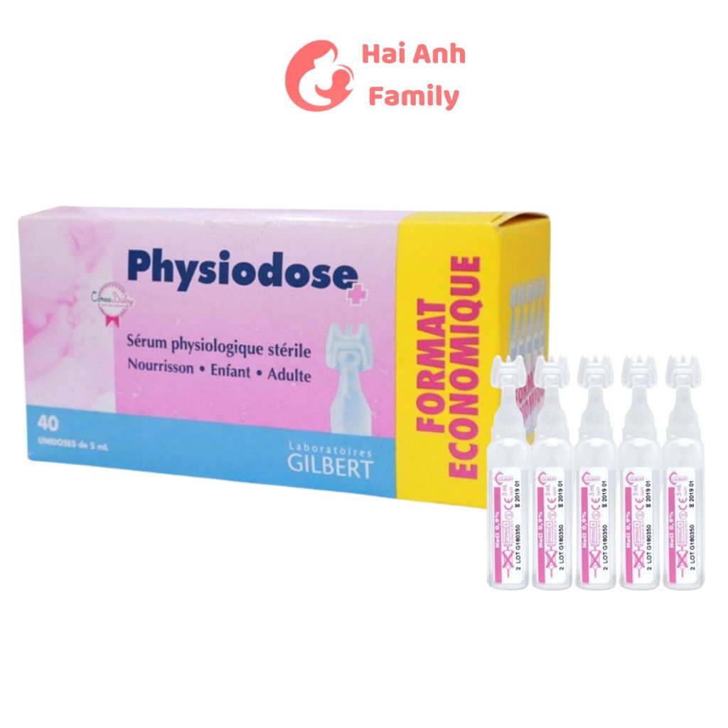 Nước muối sinh lý Physiodose cho trẻ sơ sinh