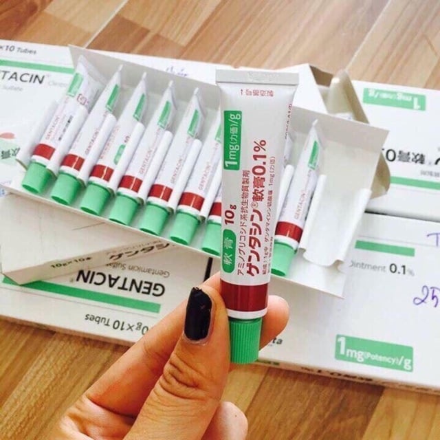 Kem bôi sẹo Gentacin mụn Nhật Bản sẹo lồi thâm dạng bôi 10g