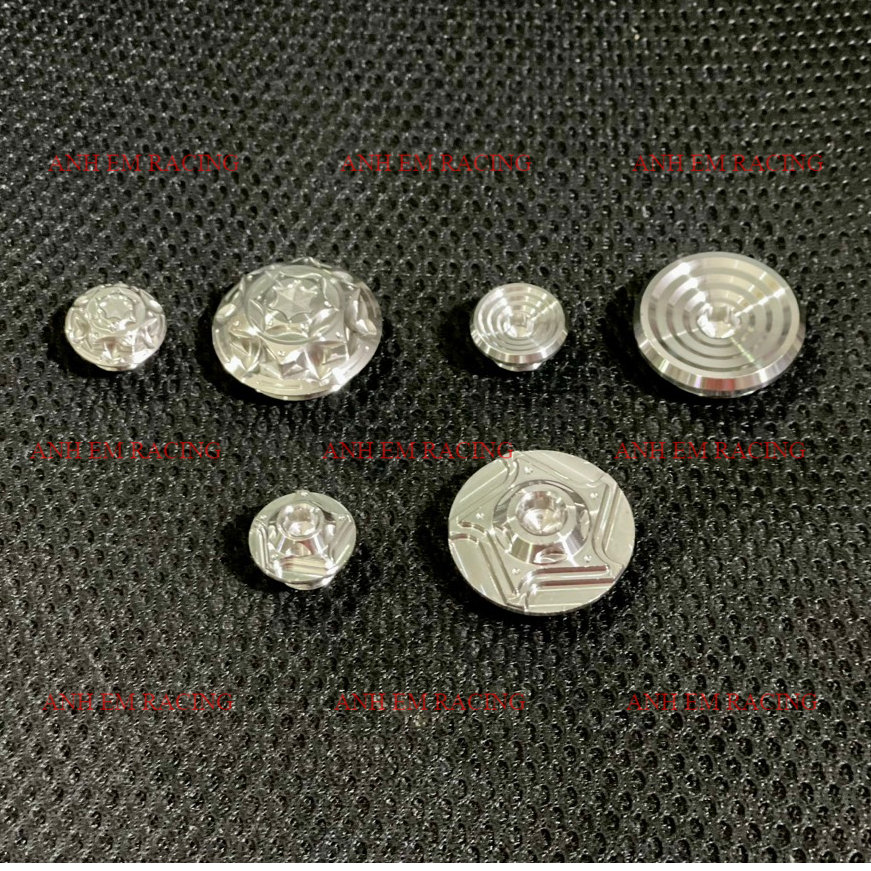 Mâm lửa - nắp nhớt inox 304 gắn cho xe honda và yamaha gắn xe máy wave,dream,sirius,winner,exciter, satria,r