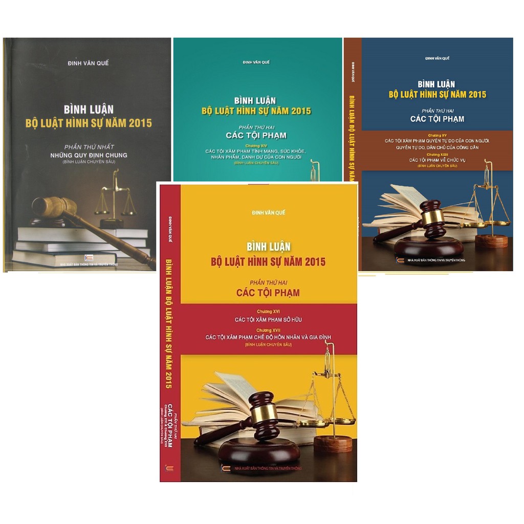 Sách Combo  4 Cuốn Bình Luận Khoa Học Bộ Luật Hình Sự (Tác Giả Đinh Văn Quế)