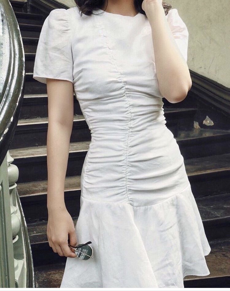 Đầm dự tiệc cưới màu trắng [Hàng cao cấp] Váy dự tiệc cưới sang trọng