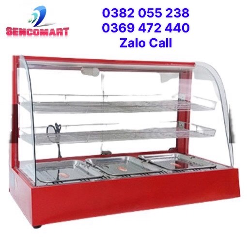 TỦ TRƯNG BÀY GIỮ NÓNG THỰC PHẨM GNTP-2K KÍNH CONG CƯỜNG LỰC