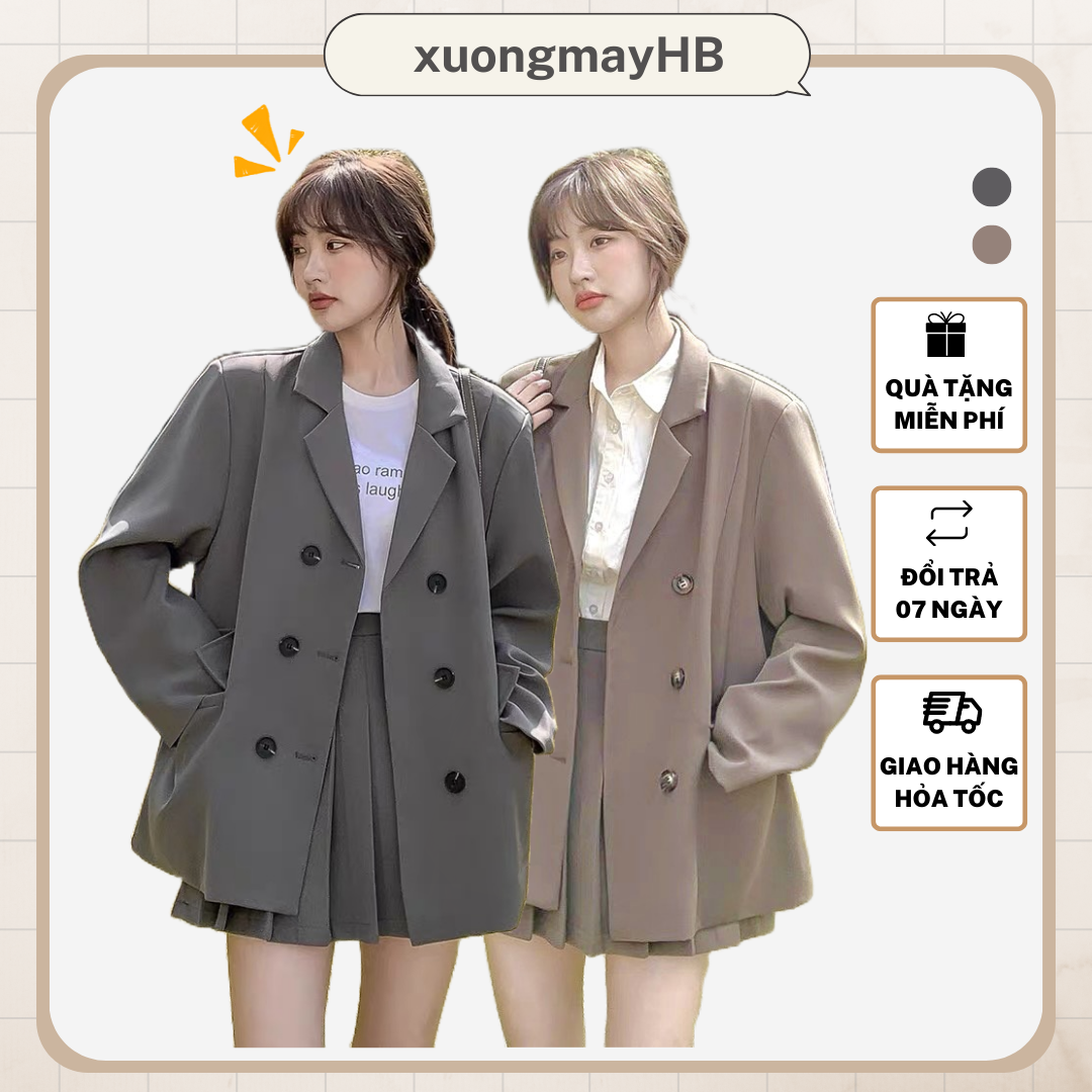 Set áo vest blazer kèm chân váy xếp ly HB thiết kế thanh lịch đủ size S085
