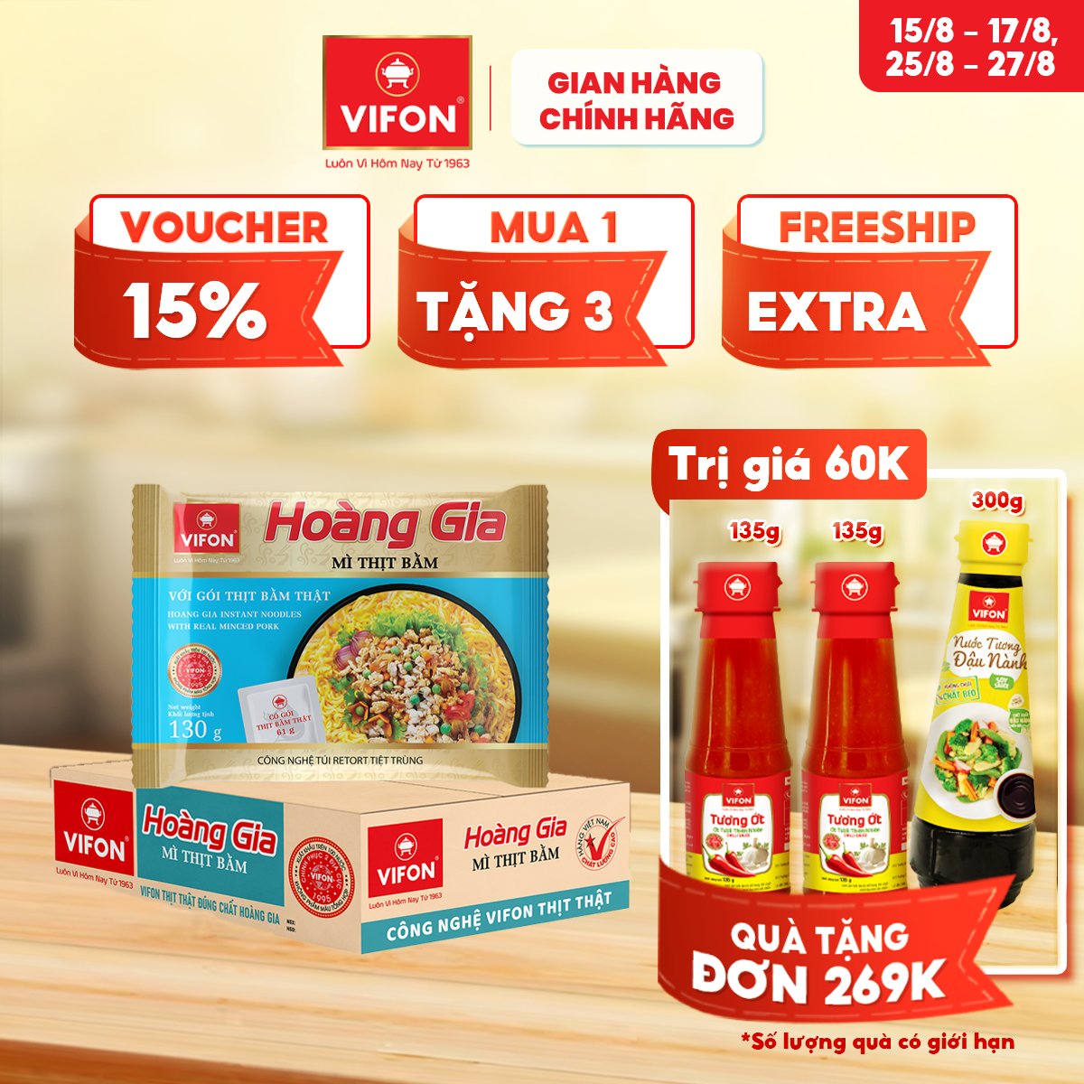 -hoàng gia mì thịt bằm vifon 130gr / gói