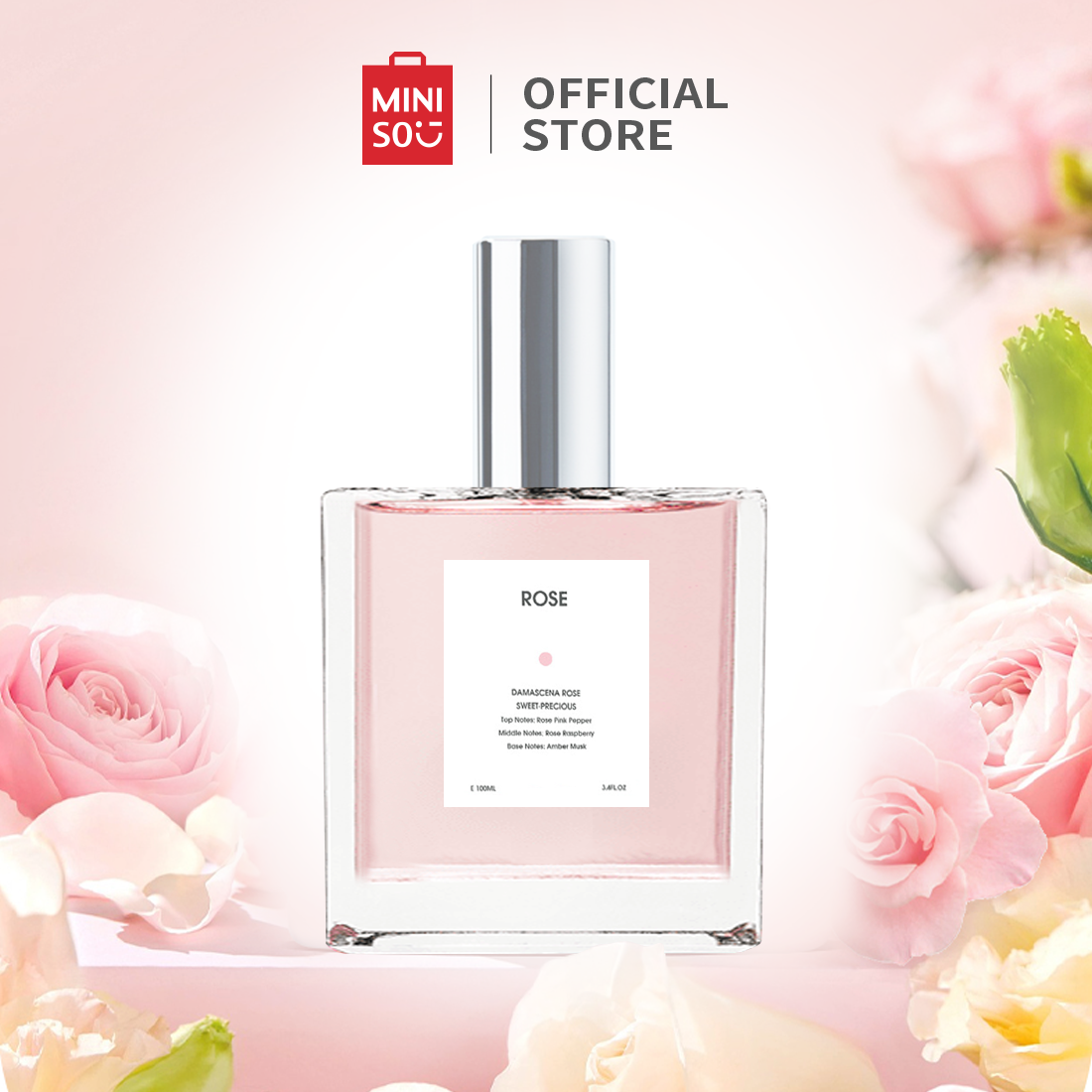 Nước hoa nam Body mist Flower World Miniso, hương hoa tự nhiên, lưu hương lâu, dung tích 100ml