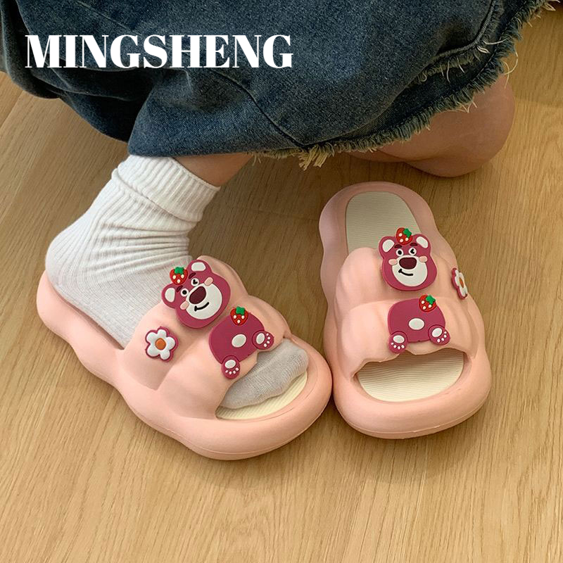 MINGSHENG dép bánh mìdép đi biểndép girl phốPhong Cách Mới Dép đám mây đế