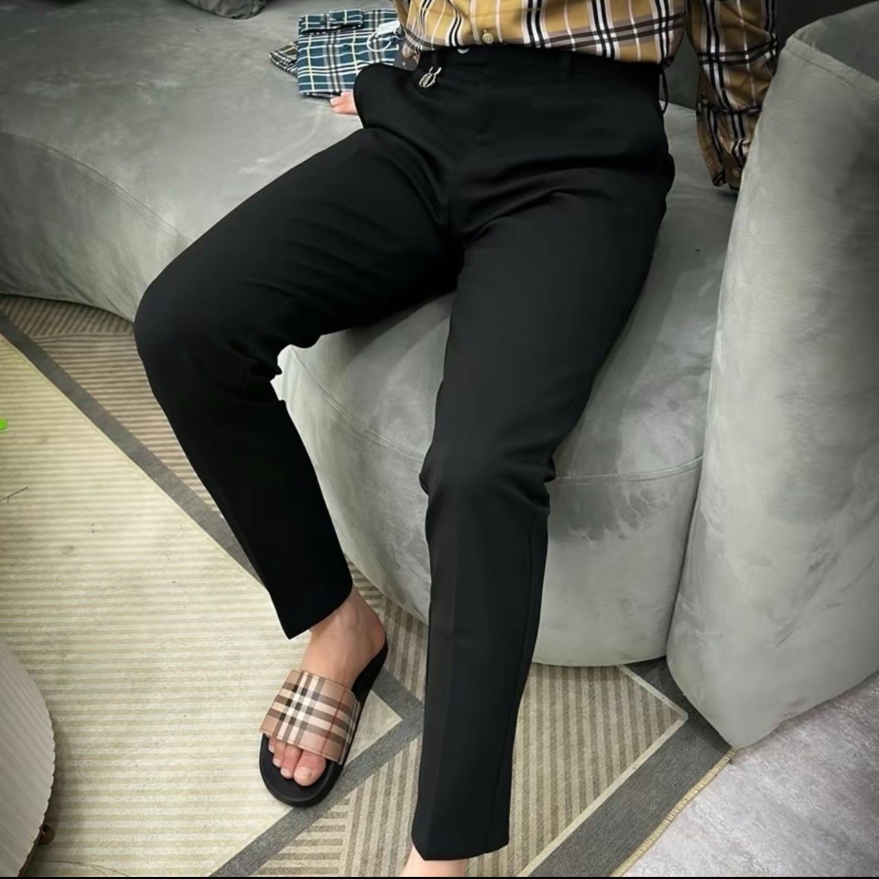 Quần tây nam đen hàn quốc ống côn  chất dày đẹp co dãn tốt mẫu mới hot trend cao cấp N77 FASHION
