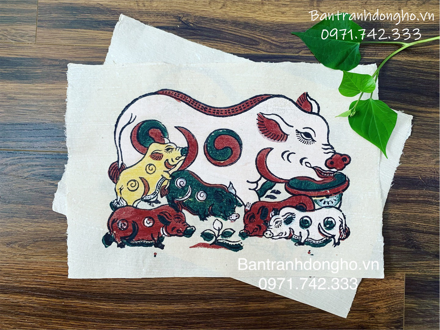 Tranh Đông Hồ Đàn lợn âm dương