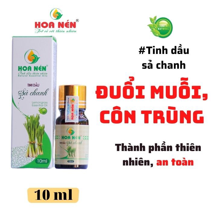 Tinh dầu sả chanh 10ml - hoa nén