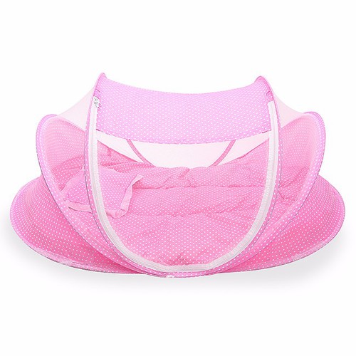[HCM]Nệm có mùng happy baby - Mùng chụp tự bung cao cấp xếp gọn tiện dụng - Màn phát nhạc cho bé - màn chống muỗi an toàn cho bé cao cấp-