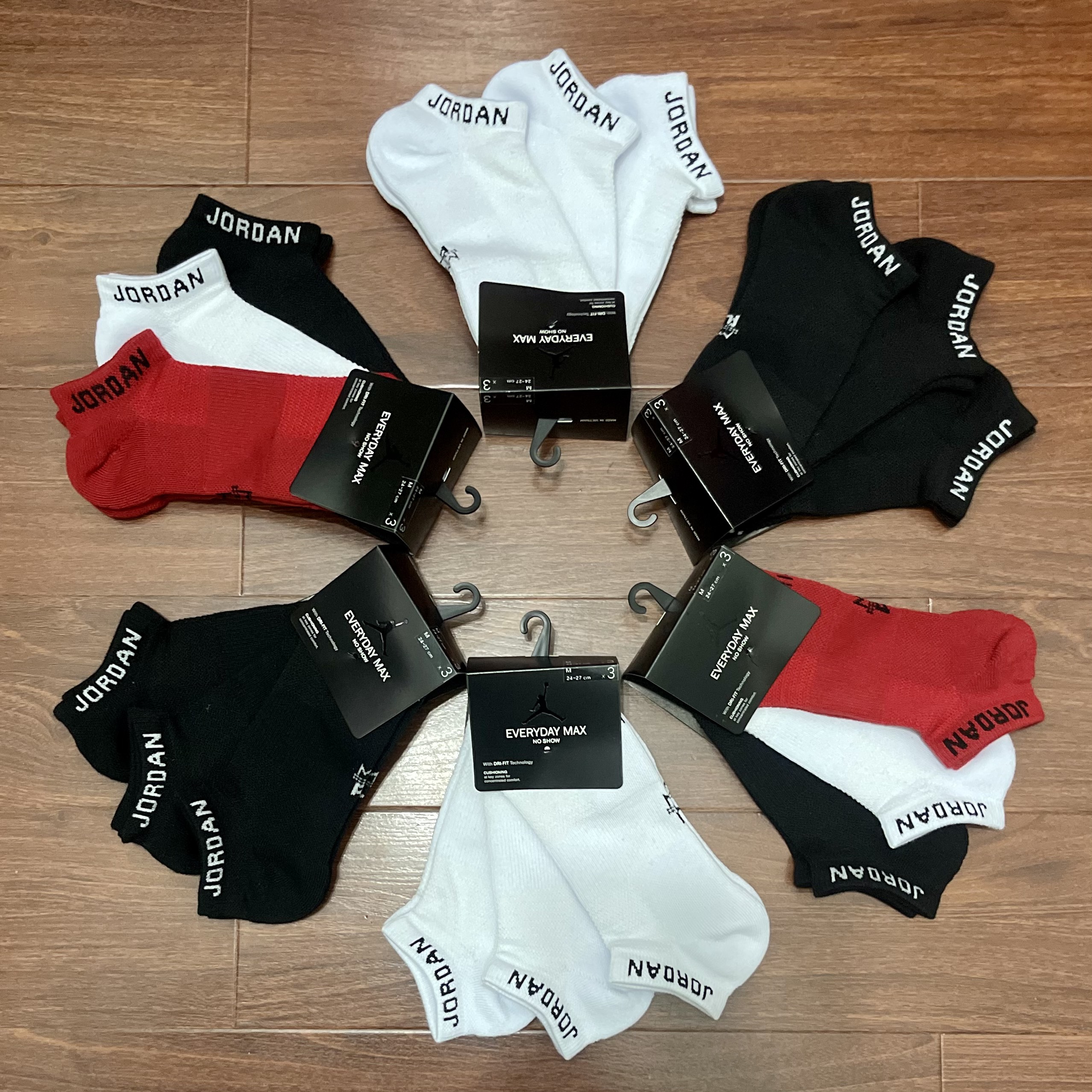 [HCM]Tất vớ thể thao Jordan No Show chính hãng 1 pack 3 đôi