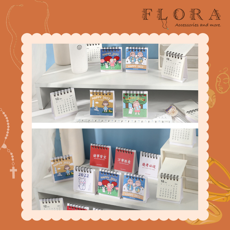 Lịch để bàn 2022 Mini (7/2021 - 12/2022) - Flora