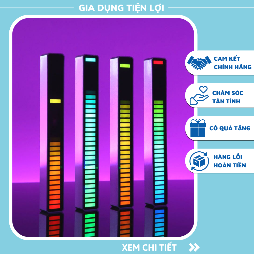 Thanh đèn LED RGB trang trí nhấp nháy theo nhạc