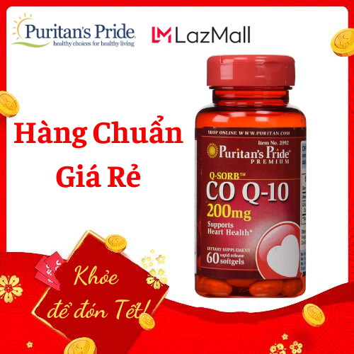 (hsd: 30/07/2023) Đẹp da trắng hồng tươi trẻ chống lão hóa Coq 10 200mg của Puritan's Pride
