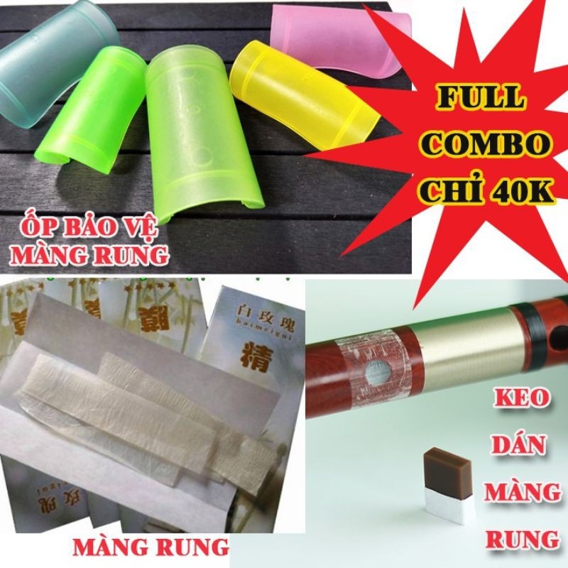 ÁO TRÚC DIZI - COMBO PHỤ KIỆN Màng rung, Keo Dán, Ốp bảo vệ