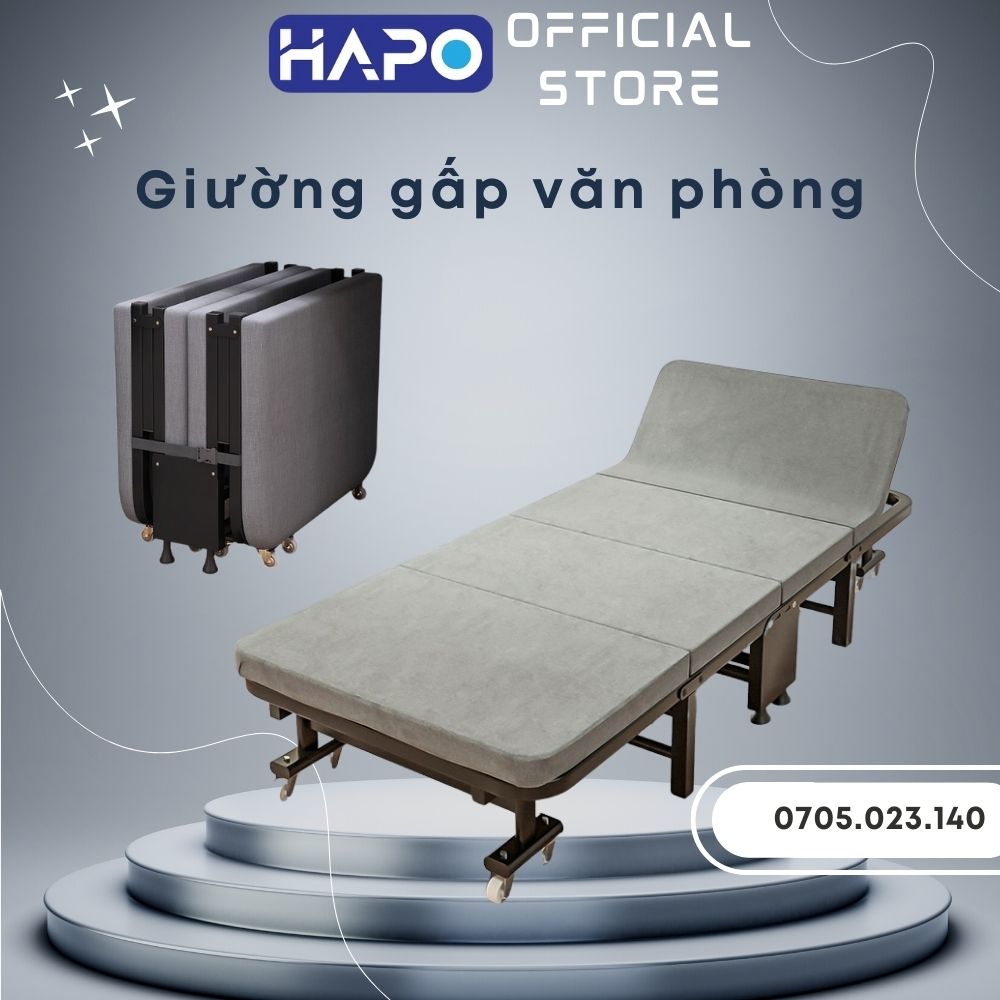 Giường gấp gọn 4 khúc văn phòng thông minh xếp gọn có thể gấp thành ghế rất tiện lợi cho dân văn phòng ngủ trưa, Giường Gấp Văn Phòng Ngủ Trưa Tiện Lợi Khung Thép Chắc Chắn