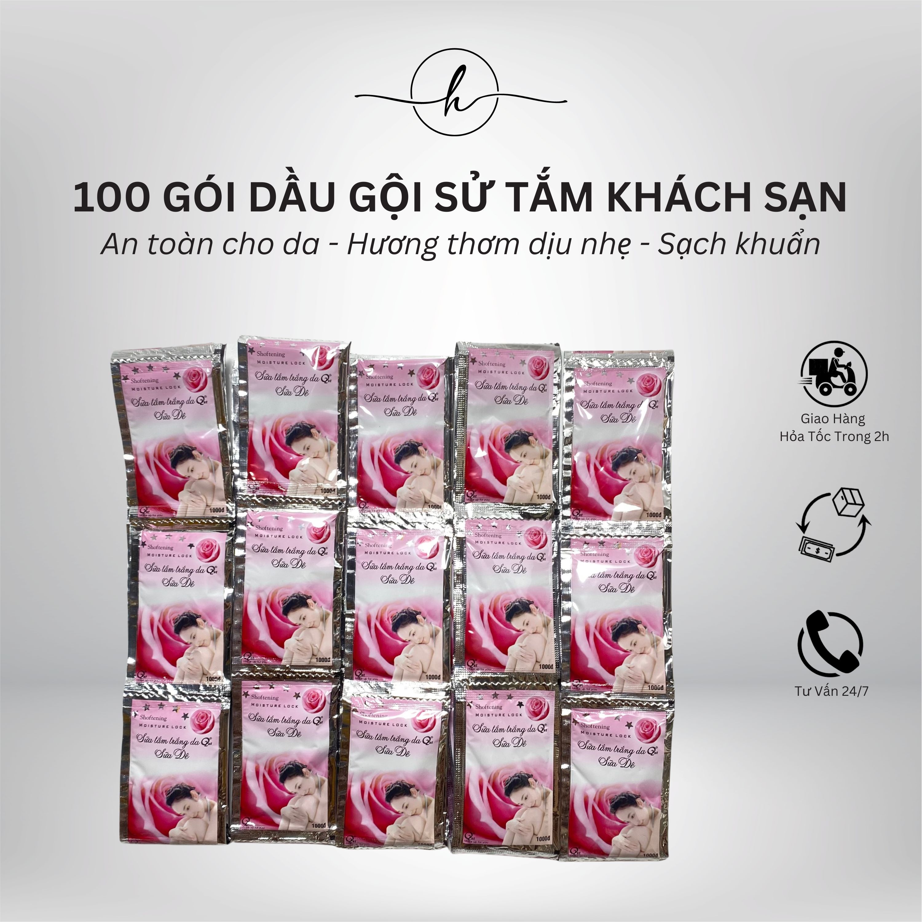 500 gói dầu gội / sửa tắm khách sạn , nhà nghỉ