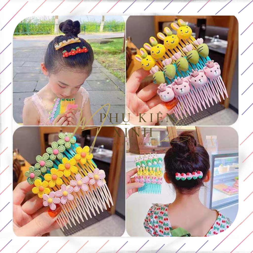 Xược cài tóc cho bé, xược tóc cute họa tiết xinh xắn dễ thương