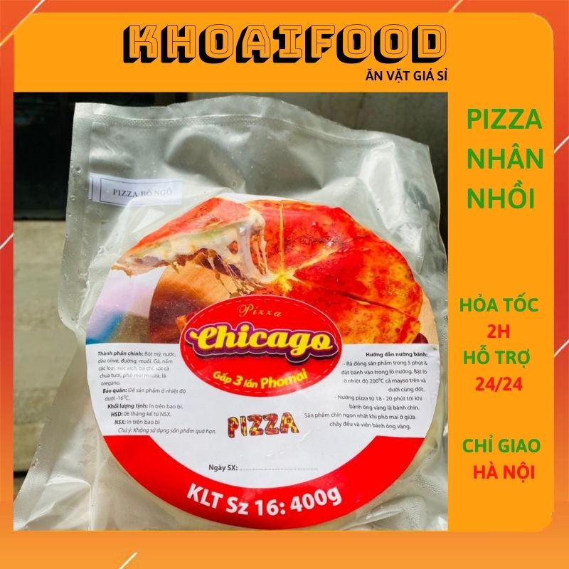 Bánh pizza nhồi chicago gấp 3 lần phô mai vị thập cẩm