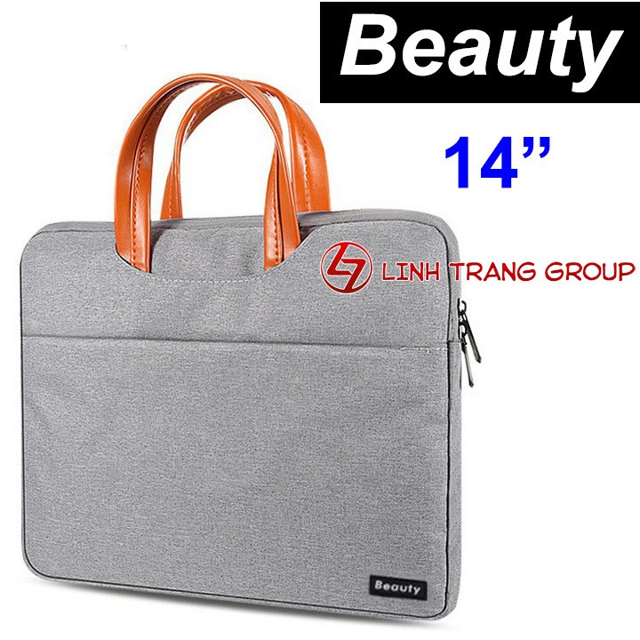 Túi chống sốc 14 inch có quai PU cho MacBook, laptop - Oz04
