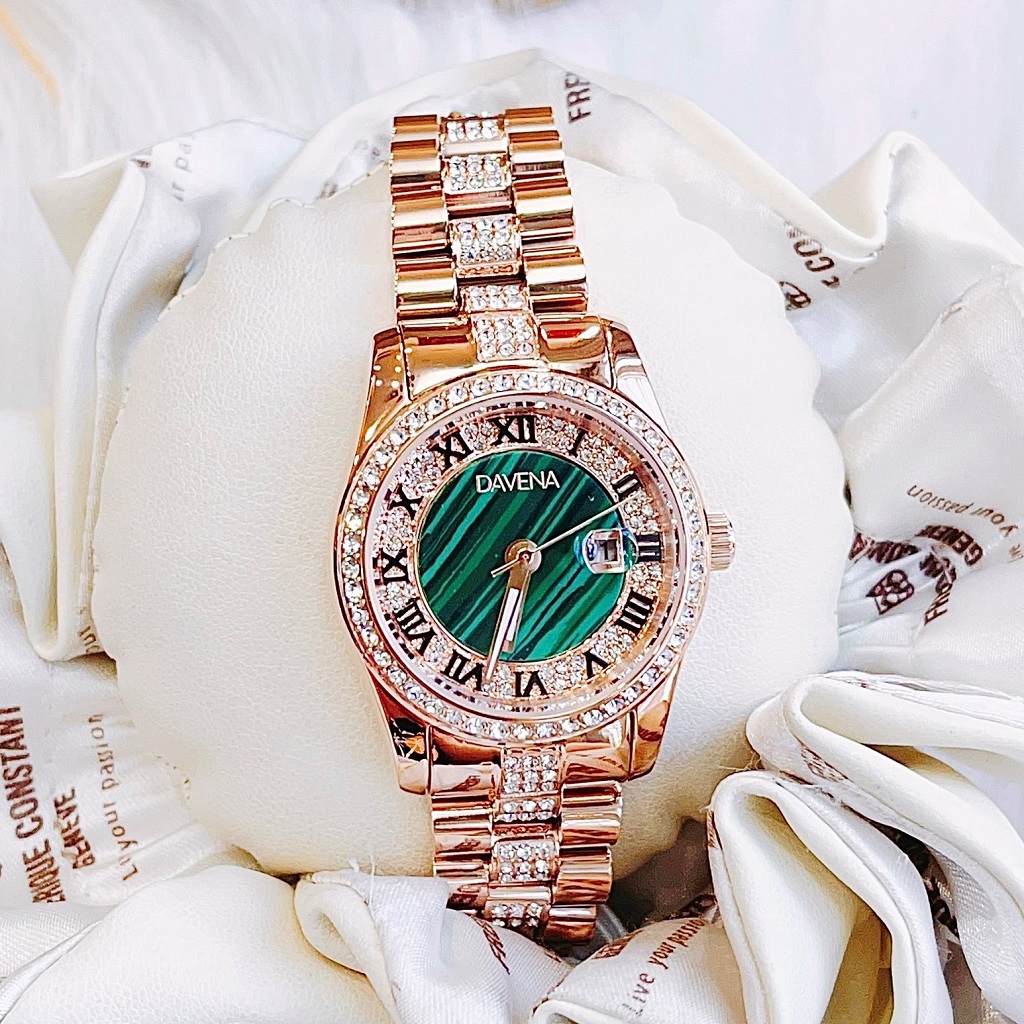Đồng hồ nữ davena 61803 rose gold chính hãng 34mm