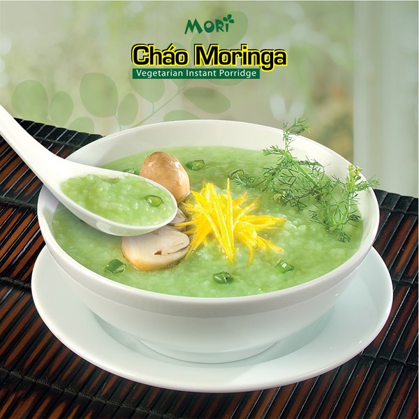 Cháo chùm ngây Moringa, cháo ăn liền -chay mặn điều được