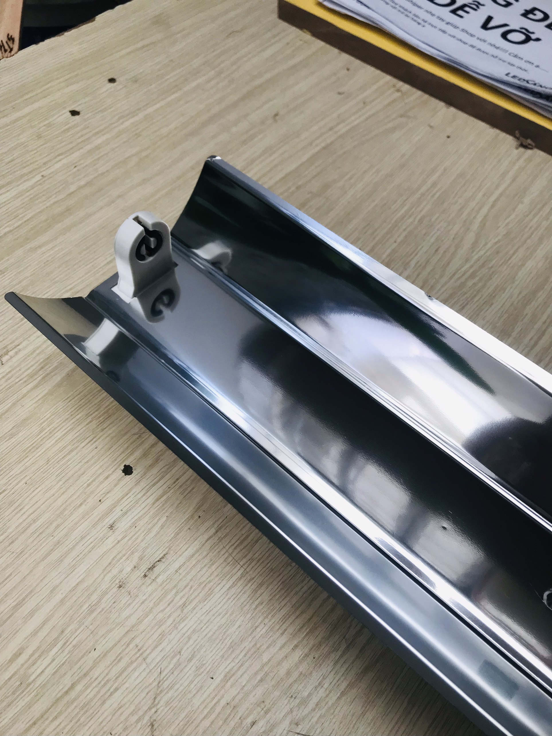 [HCM]Máng đèn LED Inox 0.6m, 1m2 - Máng chóa đèn inox đơn - Máng chóa inox đơn 0.6m, 1.2m