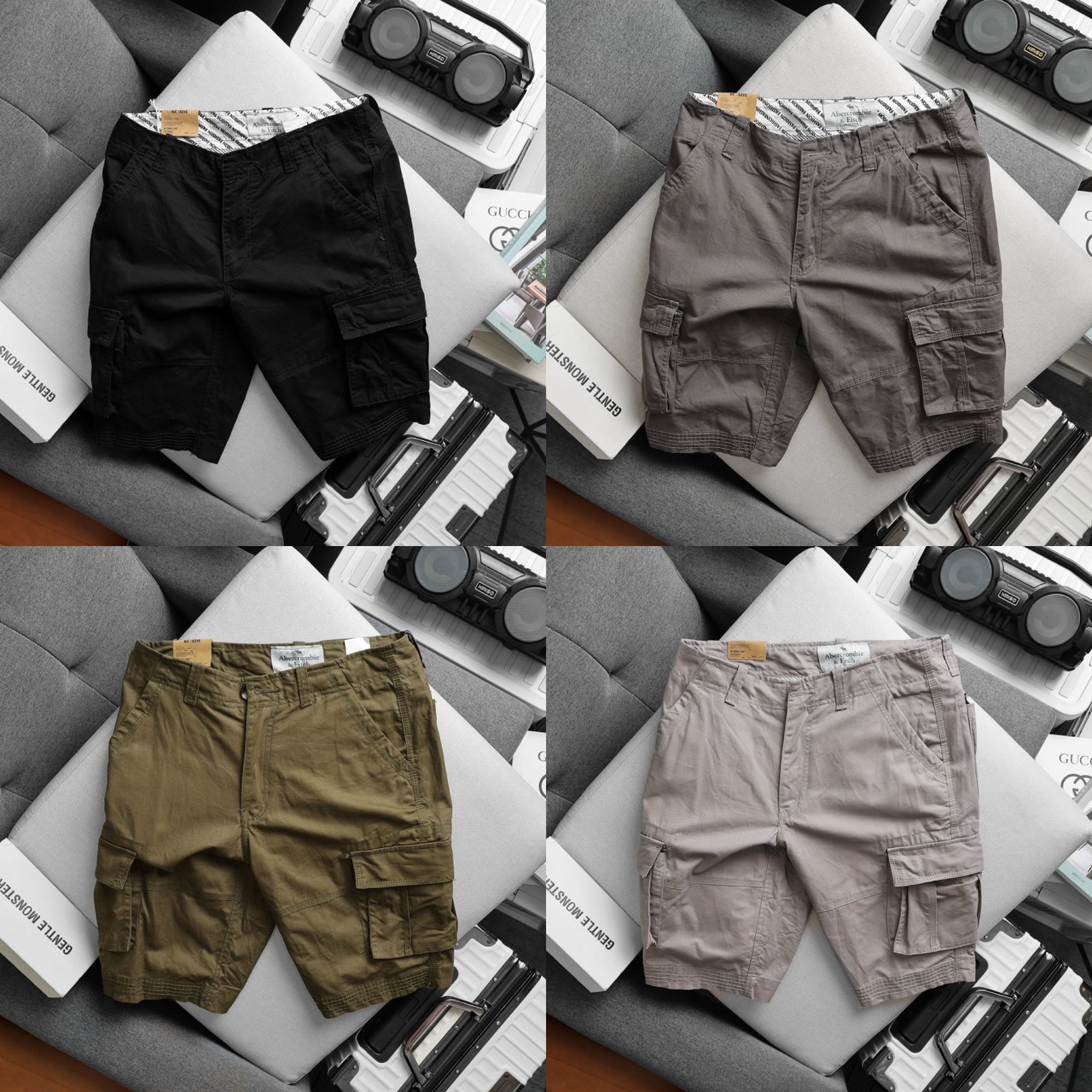 Quần short kaki túi hộp VNXK , chất vải kaki cotton cao cấp mềm mịn