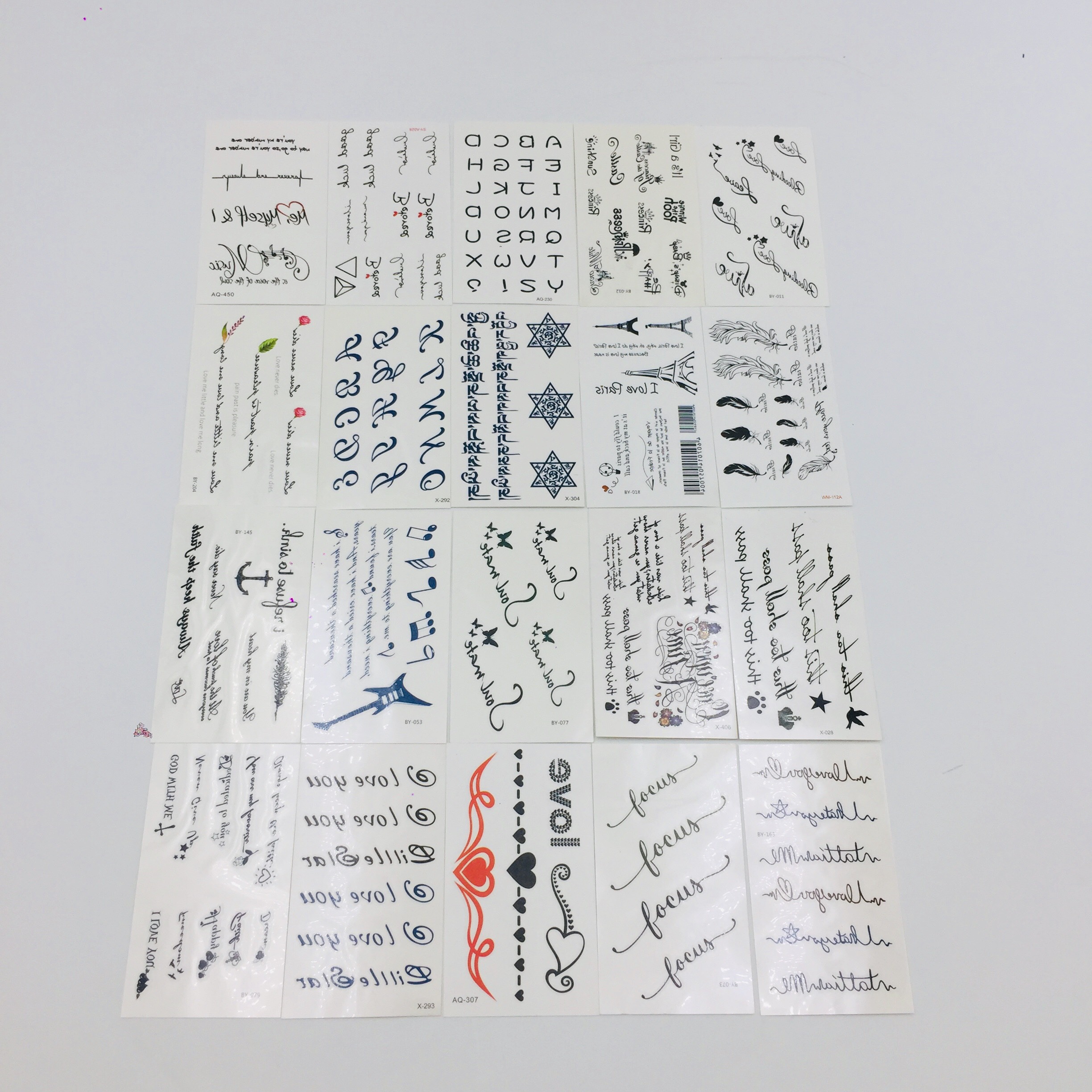 Combo 20 tấm chữ nghệ thuật dán nước cực đẹp, cực chất cho anh em, chị em gồm chữ thái, chữ tiếng anh, chữ nga, chữ hàn quốc, chữ cái,....