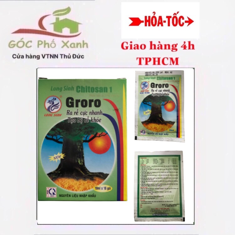 Phân bón Groro kích rễ cực mạnh hộp 10 gói