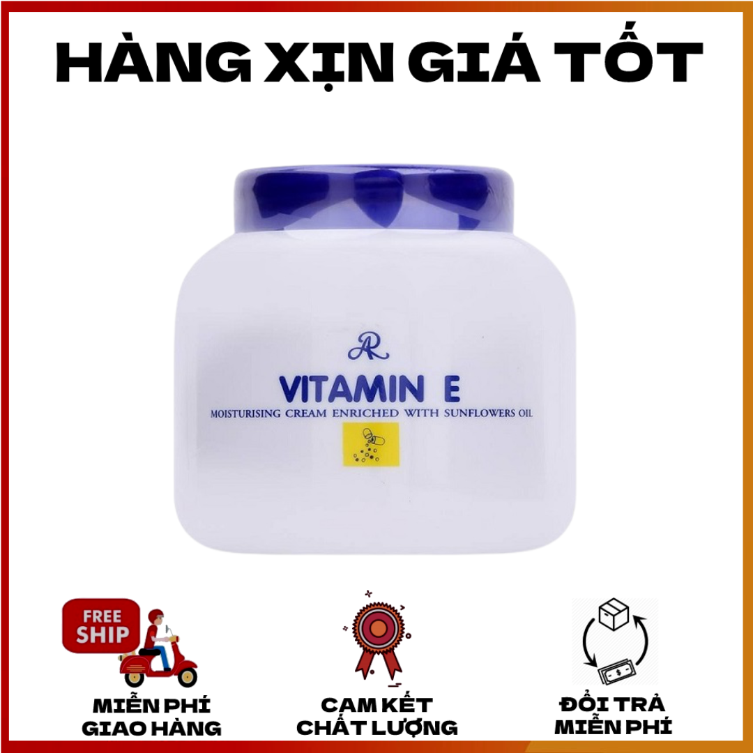 Kem dưỡng da Vitamin E Aron Thái Lan 200ml bổ sung độ ẩm, dưỡng trắng, làm mờ vết thâm, chống nắng, chống lão hóa hiệu quả