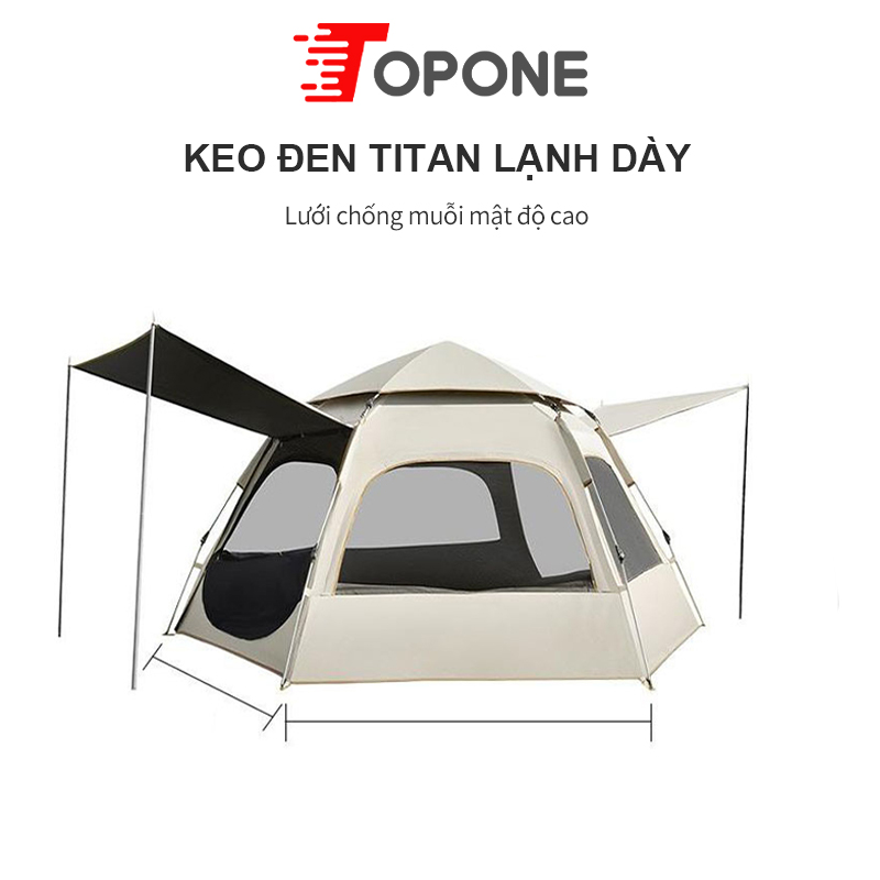 Lều cắm trại lều dã ngoại tự động cho 3-4 người hai lớp vải chống tia UV chống thấm lều picnic gia đình