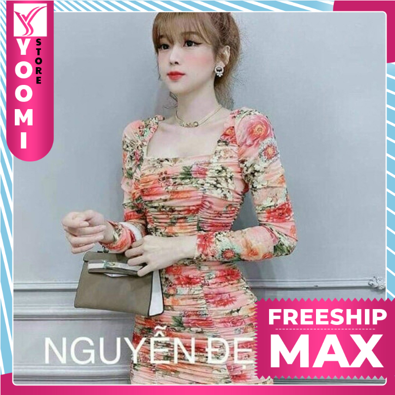 Đầm Nữ Body Nhún Thân Dễ Thương, Sang Trọng, Cá Tính, Xinh Xắn, Màu Sắc Y Hình Thời Trang Yoomi