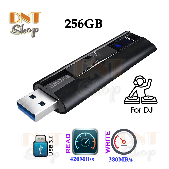Usb 3.2 3.1 sandisk extreme pro cz880 256gb 420mb/s