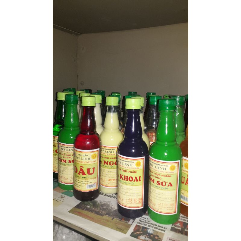 Combo 4 chai tinh dầu trộn mồi câu cá ( ngô, cốm sữa,  khoai môn, dâu)
