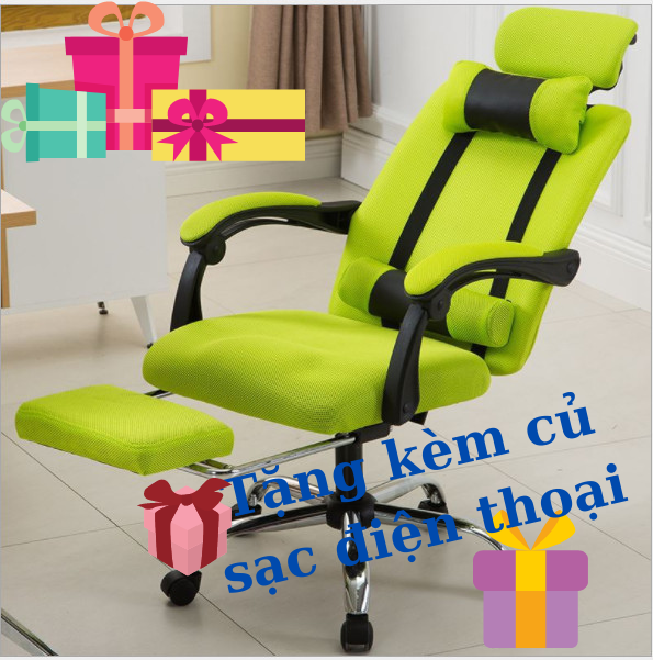 Ghế Gaming, văn phòng, làm việc, tựa lưng, gác chân cao cấp TẶNG KÈM củ sạc điện thoại