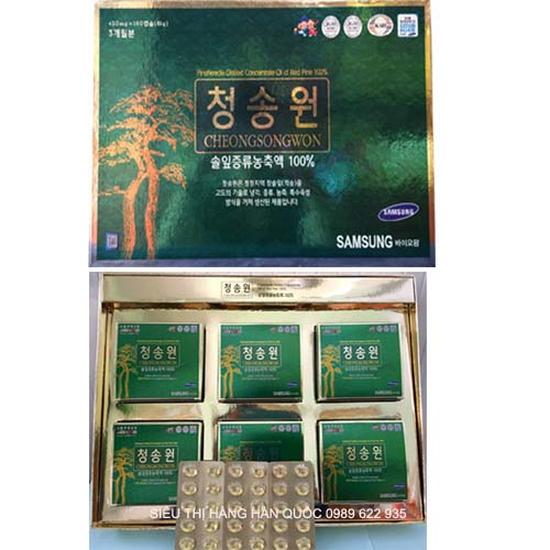 Viên tinh dầu thông đỏ Cheong Song Won 180 viên Hàn Quốc